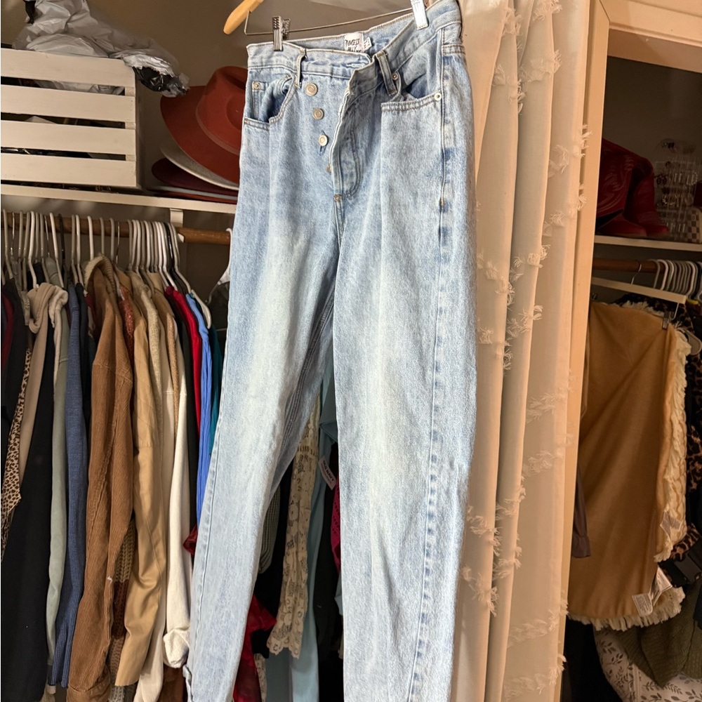 Princess Polly Light Blue High Rise Jeans